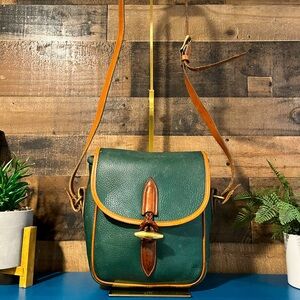 Dooney & Bourke Green Leather Crossbody vintage Bag